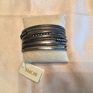 ❤️SOLD❤️ NWT Handmade Leather Bracelet by Saachi